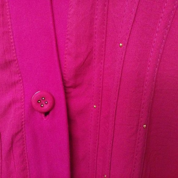 Vintage 80s G.W. Graff USA Cardigan Jacket Sz-L - Picture 6 of 10
